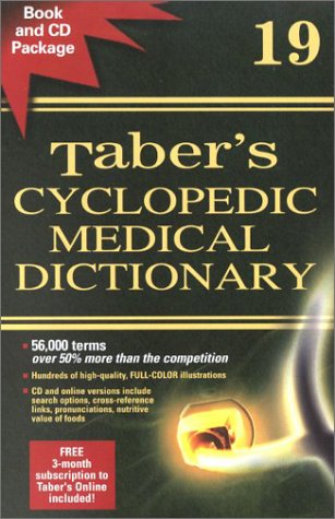 Beispielbild fr Taber's Cyclopedic Medical Dictionary (Indexed Version, Book 2.0 Windows and Macintosh) with CDROM zum Verkauf von Books From California
