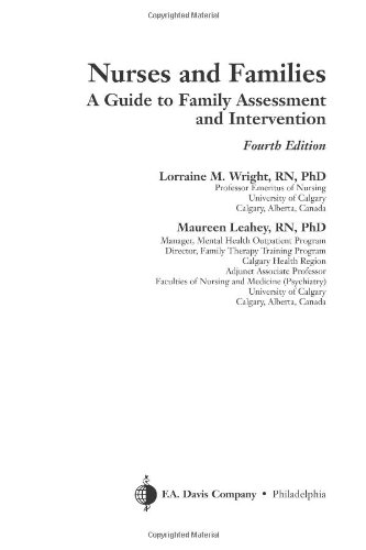 Stock image for Nurses and Families: A Guide to Family Assessment and Intervention for sale by Better World Books