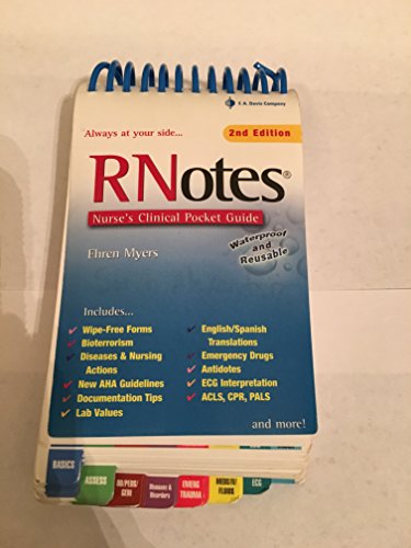 Stock image for RNotes: Nurse's Clinical Pocket Guide for sale by Your Online Bookstore