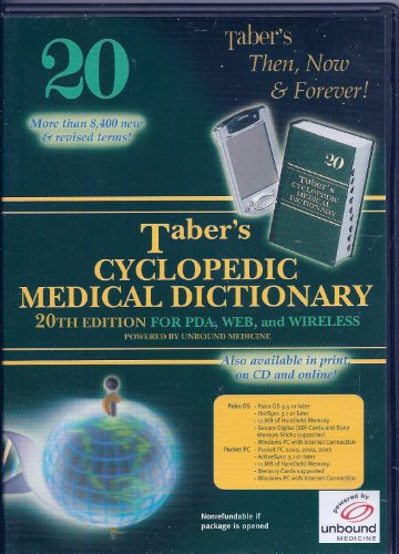 Imagen de archivo de Taber's Cyclopedic Medical Dictionary: 20th Edition for PDA, Web, and Wireless a la venta por visionarybook