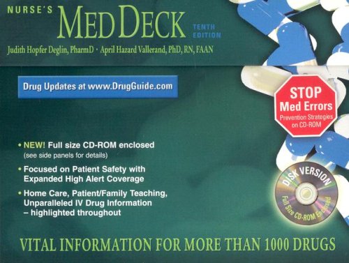 Nurse s Med Deck (9780803614567) by Judith Hopfer Deglin; April Hazard Vallerand