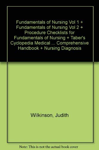 Fundamentals of Nursing W/ Procedure Checklists, Taber's, Davis's Drug Gde., Comp. Handbk and Nurse's Pocket Gde. (9780803617643) by Wilkinson PhD Arnp, Judith M