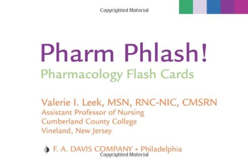 Stock image for Pharm Phlash!: Pharmacology Flash Cards for sale by Books of the Smoky Mountains