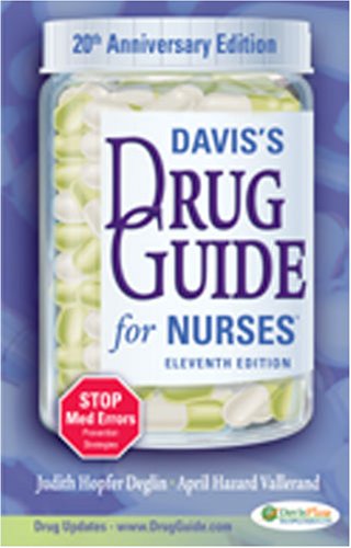 Imagen de archivo de Davis's Drug Guide for Nurses a la venta por SecondSale