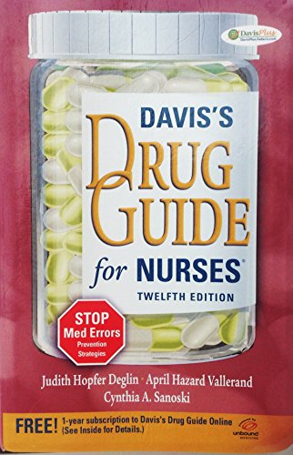Imagen de archivo de Davis's Drug Guide for Nurses a la venta por Irish Booksellers