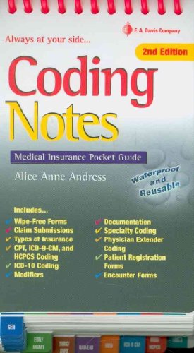 Stock image for Coding Notes: Medical Insurance Pocket Guide (Davis's Notes) for sale by Half Price Books Inc.