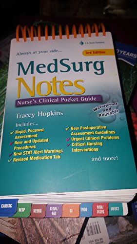 Stock image for MedSurg Notes: Nurse's Clinical Pocket Guide for sale by HPB-Red