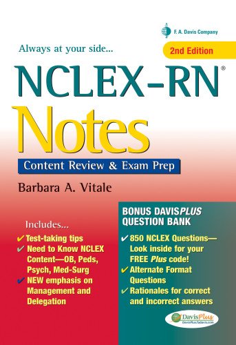 Beispielbild fr NCLEX-RN Notes: Content Review & Exam Prep (Davis's Notes) zum Verkauf von HPB-Red