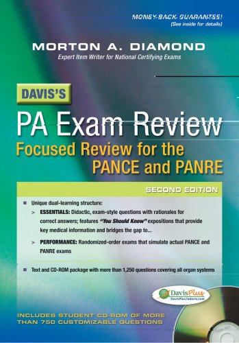 Beispielbild fr Davis's PA Exam Review: Focused Review for the PANCE and PANRE zum Verkauf von Books of the Smoky Mountains