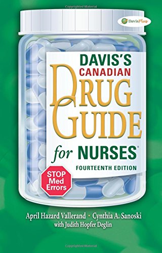Imagen de archivo de Davis's Canadian Drug Guide for Nursesr a la venta por SecondSale