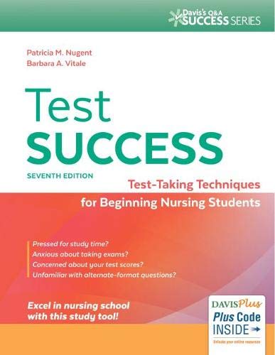 Beispielbild fr Test Success : Test-Taking Techniques for Beginning Nursing Students zum Verkauf von Better World Books