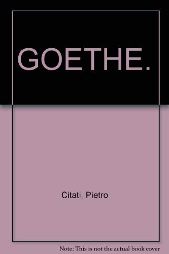 Stock image for GOETHE. for sale by WorldofBooks