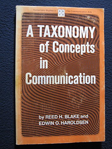 Imagen de archivo de A Taxonomy of Concepts in Communication a la venta por Bay Used Books