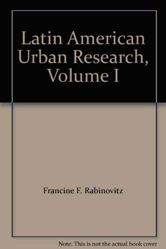 Stock image for Latin American Urban Research. Volume 1 for sale by N. Fagin Books