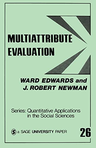 Imagen de archivo de Multiattribute Evaluation a la venta por Better World Books