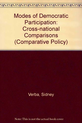 9780803901513: Modes of Democratic Participation: Cross-national Comparisons (Comparative Policy S.)