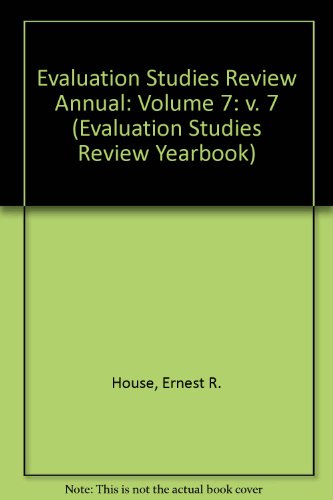 Stock image for Evaluation Studies Review Annual : Volume 7 for sale by Better World Books