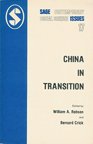 Beispielbild fr China In Transition (Sage Contemporary Social Science Issues) zum Verkauf von GloryBe Books & Ephemera, LLC
