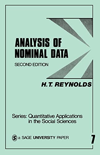Imagen de archivo de Analysis of Nominal Data (Quantitative Applications in the Social Sciences) a la venta por Revaluation Books
