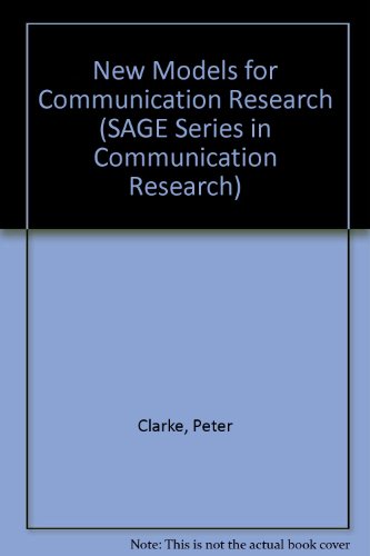 9780803908123: New Models for Communication Research (SAGE Series in Communication Research)