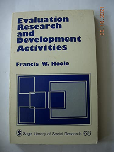 Evaluation Research and Development Activities (SAGE Library of Social Research)