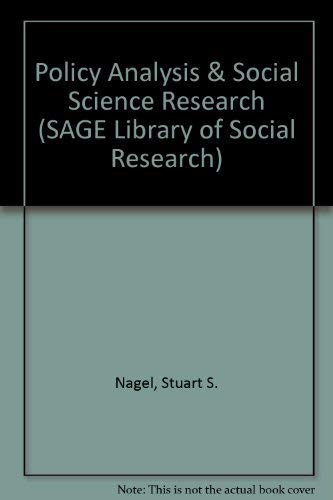 Stock image for Policy Analysis In Social Science Research for sale by Books on the Web