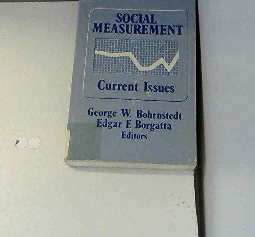 Stock image for Social Measurement: Current Issues for sale by Wonder Book