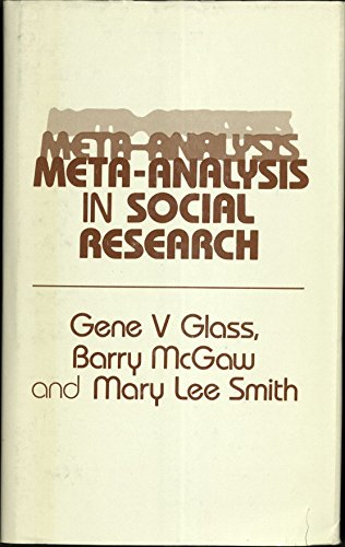 Beispielbild fr Meta-Analysis in Social Research zum Verkauf von Better World Books