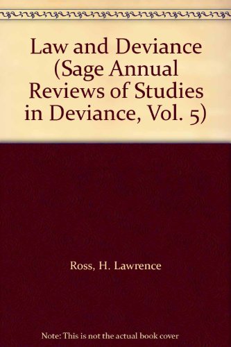 Stock image for Law and Deviance (Sage Annual Reviews of Studies in Deviance, Vol. 5) for sale by dsmbooks