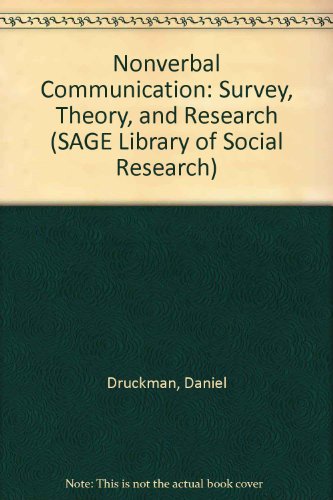 9780803916524: Nonverbal Communication: Survey, Theory, and Research (SAGE Library of Social Research)