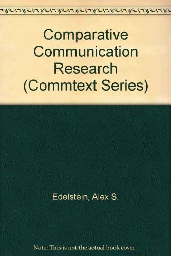 Stock image for Comparative Communication Research (Commtext Series) for sale by dsmbooks