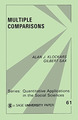 Multiple Comparisons (Quantitative Applications in the Social Sciences) (9780803920514) by Klockars, Alan J.; Sax, Gilbert