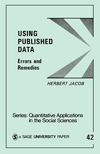 Stock image for Using Published Data: Errors and Remedies (Quantitative Applications in the Social Sciences) for sale by Old Line Books