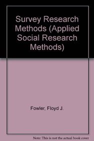 Stock image for Survey Research Methods (Applied Social Research Methods) for sale by HPB-Red