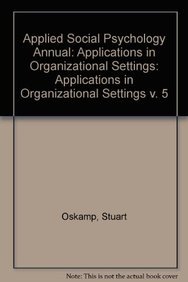 9780803923690: Applied Social Psychology Annual: Applications in Organizational Settings