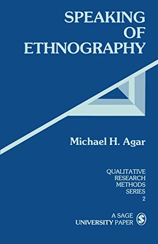 Imagen de archivo de Speaking of Ethnography (Qualitative Research Methods) a la venta por Wonder Book