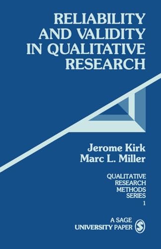 Beispielbild fr Reliability and Validity in Qualitative Research (Qualitative Research Methods) zum Verkauf von HPB-Red