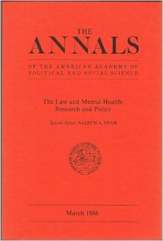9780803926950: The Law and Mental Health: Research and Policy (Annals of the American Academy of Political & Social Science)