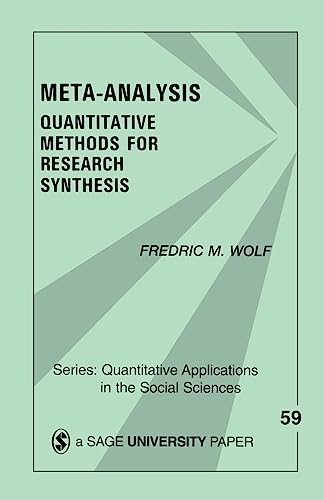 Stock image for Meta-Analysis: Quantitative Methods for Research Synthesis (Quantitative Applications in the Social Sciences) for sale by BooksRun