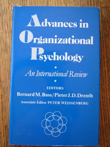 Beispielbild fr Advances in Organizational Psychology: An International Review zum Verkauf von Anybook.com