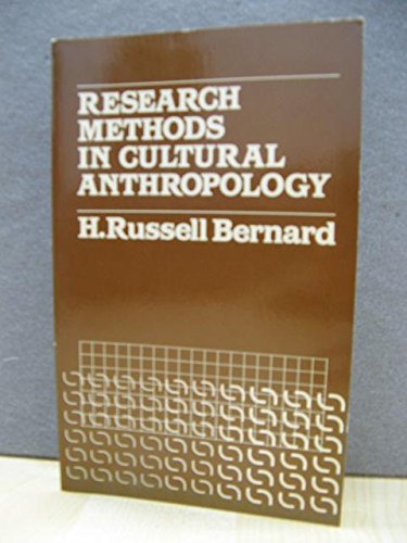 Beispielbild fr Research Methods in Cultural Anthropology zum Verkauf von HPB-Diamond