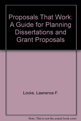 Imagen de archivo de Proposals That Work: A Guide for Planning Dissertations and Grant Proposals a la venta por HPB-Movies