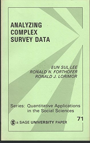 Stock image for Analyzing Complex Survey Data for sale by Better World Books