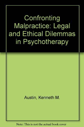 Imagen de archivo de Confronting Malpractice: Legal and Ethical Dilemmas in Psychotherapy a la venta por HPB-Red