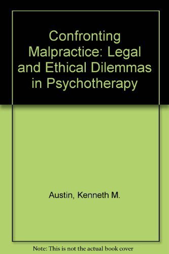 Stock image for Confronting Malpractice: Legal and Ethical Dilemmas in Psychotherapy for sale by HPB-Red