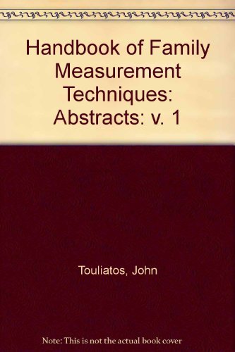 9780803931213: Handbook of Family Measurement Techniques: Abstracts