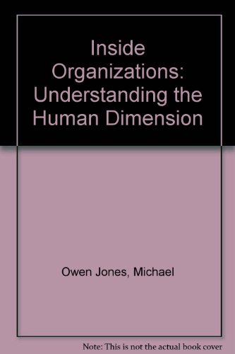 Beispielbild fr Inside Organizations: Understanding the Human Dimension zum Verkauf von Mispah books