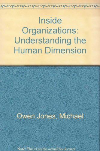 Imagen de archivo de Inside Organizations: Understanding the Human Dimension a la venta por Irish Booksellers