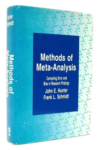 9780803932227: Methods of Meta-Analysis: Correcting Error and Bias in Research Findings