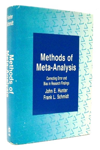 Stock image for Methods of Meta-Analysis : Correcting Error and Bias in Research Findings for sale by Better World Books